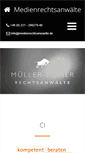 Mobile Screenshot of medienrechtsanwaelte.de